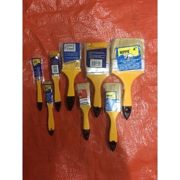 utility paint brush (yellow hair) high quality available sizes1/2", 3/