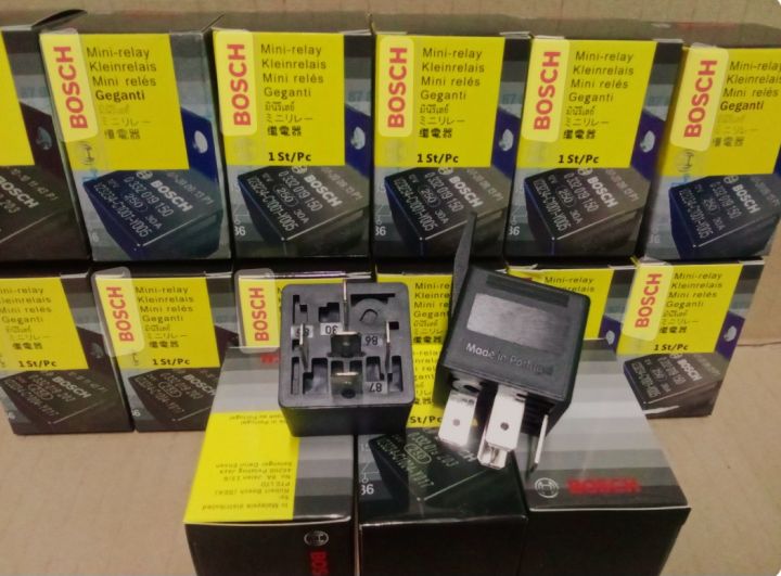 ORIGINAL BOSCH RELAY 12v & 24v 5 PIN AND SOCKET WITH AUTO WIRE HEAVY