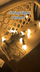 Waterproof Patio Light Christmas String Lights Bistro Bar Garden Outdoor Hanging Garden Light Shatterproof 6w Bulb Warm
