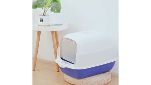 ห้องน้ำแมว กระบะทรายแมว ขนาดใหญ่ กะบะทรายแมว/กระบะทรายแมวพกพา แถมพลั่วตักทรายแมวและถุงดับกลิ่น