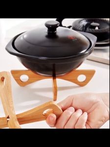 Bamboo Kitchen Accessories Heat Resistant Bowl Cup Coasters Pan Mats New Pot Mat Holder Creative Placemat Cooking Tools Multifunction Bamboo Steamer Rack Durable Pot Steaming Tray Stand Heat-insulated Non Slip Table Mat Cookware Kitchen Accessories
