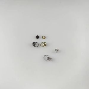 10pcs 8mm Metal Button O Ring Stud Screwback Craft Bag Phone Screw Nail Rivet