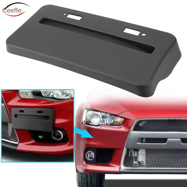 Porta Targa Laterale Per Mitsubishi Lancer GTS EVO X 2008-2018 | Staffa Modificata In ABS Nero | Omologazione USA/Canada