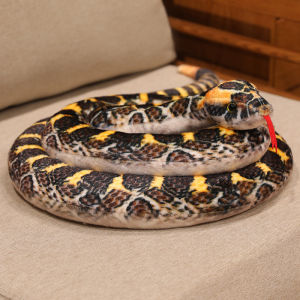 Simulated Colorful Cobra Plush Toy Stuffed Animals Snakes Plushies Doll Funny Spoof Joke Soft Toys Home Decor