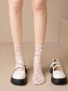 Sweet Thin Layer Lace White Socks
