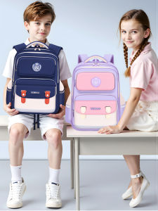 กระเป๋าเป้สะพายหลัง Bobdog น้ำหนักเบา ความจุขนาดใหญ่ ป้องกันกระดูกสันหลัง ลดภาระสำหรับนักเรียนชั้นประถมศึกษาปีที่ 1-6 สำหรับเด็กชายและเด็กหญิง