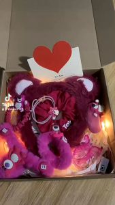 Set quà GẤU DÂU - set quà phụ kiện tóc siêu cute dành cho bạn nữ quà tặng Sinh nhật có đènSet quà GẤU DÂU - set quà phụ kiện tóc siêu cute dành cho bạn nữ quà tặng Sinh nhật có đèn