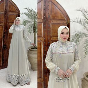 SET HIJAB GAMIS ADM32 MOTIF SIMPLE CANTIK KEKINIAN DRESS HIJAB SEGI EMPAT VIRAL