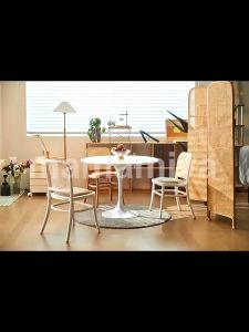 โต๊ะกลม โต๊ะกลางโซฟา โต๊ะรับประทานอาหาร โต๊ะกาแฟทรงกลม โต๊ะ โต๊ะไม้กลม 80/70/60cm สไตล์นอร์ดิก