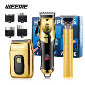 3-in-1 USB Rechargeable Mens Barber Kit Wireless Hair Clipper & Beard Trimmer for Home/Salon Perfect Gift for Men