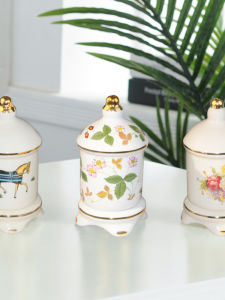 กระติกเก็บส้อมีดเซรามิกสไตล์ยุโรป กระติกเก็บส้อมีดแบบหรูหรา กล่องเก็บเชือกถาง กระติกเก็บส้อมีด ตกแต่งบ้าน กระติกเก็บส้อมีด กระติกเก็บส้อมีด