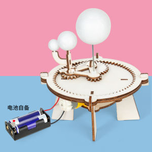 Earth and Moon Three Ball Instrument DIY Technology Small Production Sixth Grade Astronomical Teaching Aids Model Material Science Experiment Suit