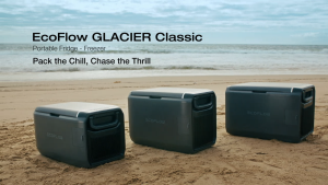 EcoFlow GLACIER Classic 35L/45L/55L Portable Fridge Freezer 43H Cooling Car Refrigerator Battery Powered with App Control 6 Charging Options Fast&Quiet Electric Cooler for Camping RV Off-Grid Living
