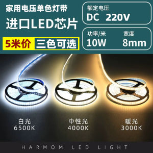 Smart Voice Control LED Strip Lights Self Adhesive Three Color Soft Lighting Home Decor Low Voltage 12V COB Line Lamp