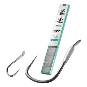 TRY&V | Crown Glory Double Hook Fishing Hooks Tournament Grade Black Pit Anti-Tangle High Tensile Strength No Knot Damage Bass