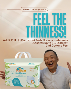 TrueHugz CoolDiscreet Adult Diaper Pull Up Pants (80 pcs/carton) Ultra-Thin Soft High Absorbent