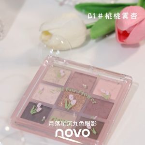 5911 NOVO พาเลทอายแชโดว์ 9 สี เนื้อใยไหม ประกายชิมเมอร์ ผ้าชิมเมอร์ 9 สี เนื้อใยไหม