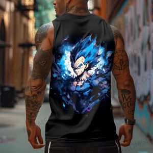 Bandai | 2026 Dragon Ball Goku Anime Printed Pure Cotton Tank Top American Mens and Womens Loose Summer Fashion Sporty Top