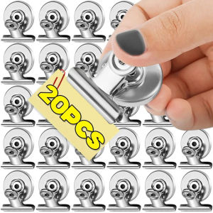 Dimoey แม่เหล็กติดตู้เย็น1/20ชิ้นพร้อมคลิปกันเหนียวติดตู้เย็นคลิปแม่เหล็กรูปภาพที่บ้านสำนักงานกระดาษไวท์บอร์ดรัด