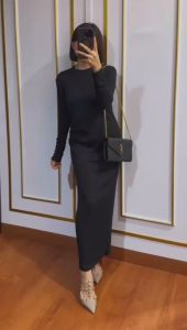 DRESS KNIT BASIC DAN DRESS HIJAB LONG: PAKAIAN WANITA NYAMAN DAN ELEGAN