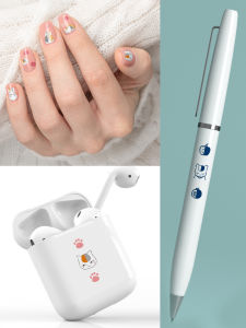 Nhãn Dán Móng Tay Dễ Thương Mèo Giáo Viên Nhãn Dán Tai Nghe Máy Tính Vẽ Vui Nhộn Mô Hình Hoạt Hình Nhật Bản Dụng Cụ Văn Phòng Phẩm