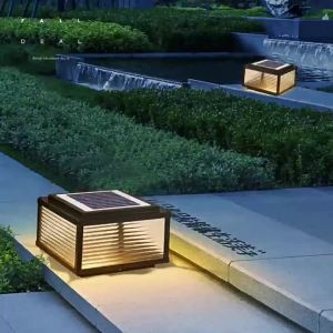 SXH  Solar Pillar Lamp Outdoor Waterproof Community Wall Pillar Lamp Home Villa Balcony Courtyard Gate Pillar Lamp