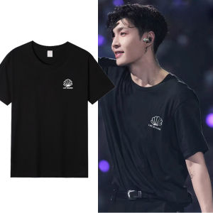 Áo Thun Cotton Đen Tay Ngắn Thường Ngày Mùa Hè Cổ Tròn in Hình Hoạt Hình Phong Cách Đường Phố Cho Nam Và Nữ