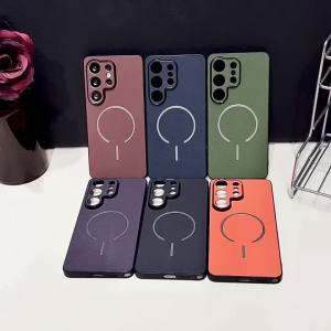 Luxury Anti-Slip Fabric For Magsafe Phone Case for Samsung S26 Ultra S24 S25 FE S23 S22 Plus A57 A56 A37 A36 A17 A16 Back Cover
