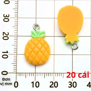Bộ 20 Mặt Dây Chuyền Trái Cây Nhựa Nhiều Màu Sắc - Dâu Tây Cam Táo Ớt Nho - Phụ Kiện Làm Đồ Trang Sức Tự Làm Theo Chủ Đề Đồ Ăn & Đồ Uống Cổ Điển