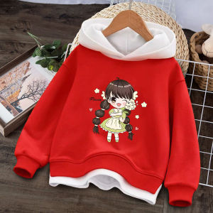 Áo Nỉ Có Mũ Trùm Đầu Hoạt Hình Cho Bé Gái Mùa Xuân Thu Áo Phông Trẻ Em Dễ Thương Quần Áo Trẻ Em Mới Cho Bé Trai Và Bé Gái