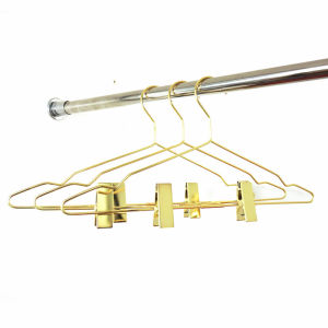 INS Pant Rack Nordic Style Rose Gold Trouser Press For Home Gold Simple Pants Hanging Metal Home Clothing Store Hanger