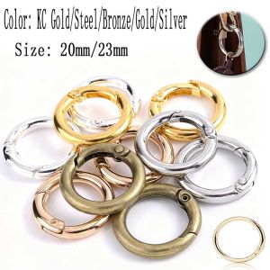 10pcs Metal O Rings Spring Clasps Openable Round Keyring Bag Hook Dog Chain Connector Buckles for DIY Keychain Making Accessory