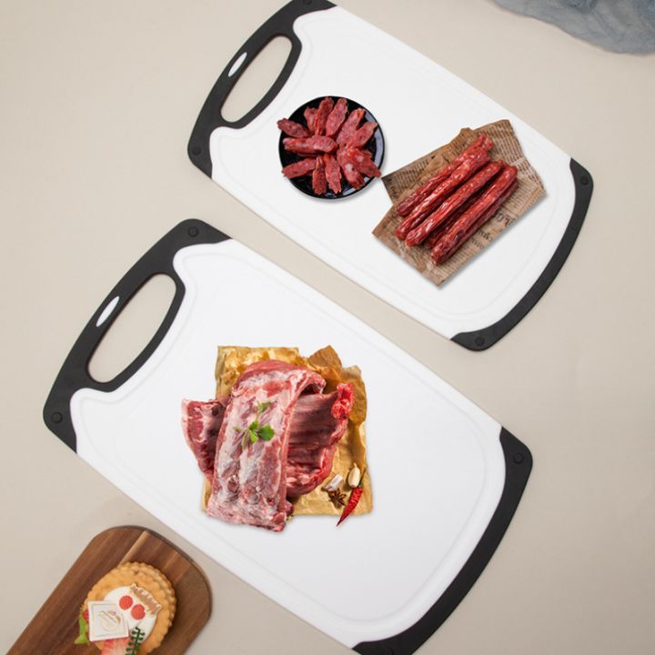 Double Sided Antibacterial Antiskid Cutting Board 3 Size Rubber Border