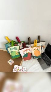 กระเป๋าถือใต้วงแขนลายน่ารรัก กระเป๋าพกพา น้ำหนักเป๋า