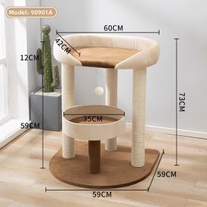 JIACHONG | Stylish Large Cat Tree Climbing Frame Sisal Post