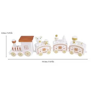 ของตกแต่งรถไฟคริสต์มาสปีใหม่ 2026 พร้อมรถไฟเคลื่อนที่ ของขวัญโนเอลสำหรับบ้าน ของตกแต่งเค้กวันเกิดเด็ก