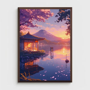 BILIBILI | 500/1000/1200/2000PCS Jigsaw Puzzle Beautiful Anime Cherry Blossom Trees Scene for Adults Perfect for Evening Activity Frameless