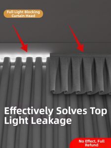 Light Blocking Curtain Header Magic Tape Self-Adhesive Hook Usable