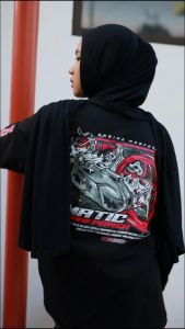 KAOS RACING MATIC POWER - Tshirt Longsleeve Standar Kirian Motor Matic Gank Modification Otomotif GBA5320