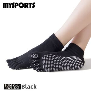 Professional Yoga Socks for Women Anti-Slip Five-Finger Fitness Silicone Gym Socks Pilates Four-Season Sport Anti-Slip