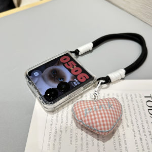 Ultra-Thin Silicone Phone Case for Xiaomi Mixflip with Lanyard Womens Crossbody Protective Cover Anti-Fall Creative Style