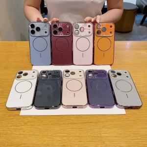 Ốp Lưng Điện Thoại iPhone Pro Max Cao Cấp Tích Hợp MagSafe Hỗ Trợ Sạc Không Dây Mặt Lưng Mờ Có Cửa Sổ Lớn Tương Thích Sạc Không Dây.