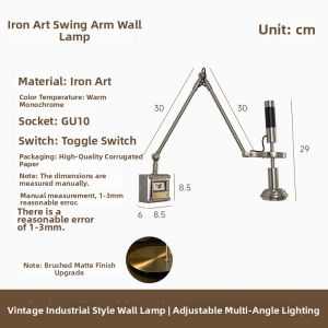 DENGDAO | Vintage Industrial Wall Light for Cafe Bedroom Decoration Creative Personalized