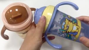 Bevavar Botol Minum Sedotan Anak Bayi Training Cup Bayi Anti Tumpah 300ml