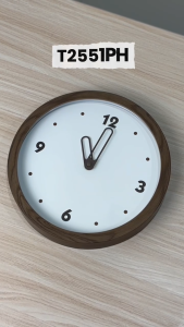 Oxihom Jam Dinding Bulat 30cm Jam Dinding Silent Aesthetic Mewah Estetik Jam Dinding Motif Kayu T2551