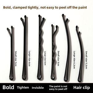 Black Hair Clips Womens Side Bangs Hair Cards Hair Fixing Hair Clippers Headwear Small U-Shaped Hairpins Steel Hair Clips