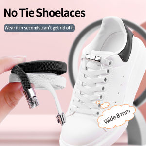 Shoelaces Buckle Lock lazy shoe lace lock Press Lock Shoe Laces no tie Upgrade Elastic Widened Flat Shoelace Outdoor Sneakers Shoelace for Kids Adult