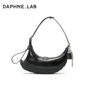 DAPHNE LAB | Túi Đeo Vai Phong Cách Xe Máy Cổ Điển có Túi Kéo Trong