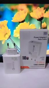 Batok Adapter XM 13 ULTRA Turbo Charger 180W Quick Charge 3.0 Support Fast Charging