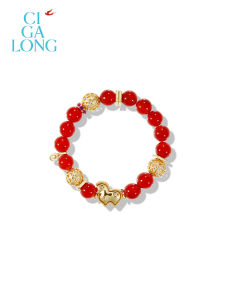 Ciga Long | Milestone Horse Design Red Ruby Agate Necklace